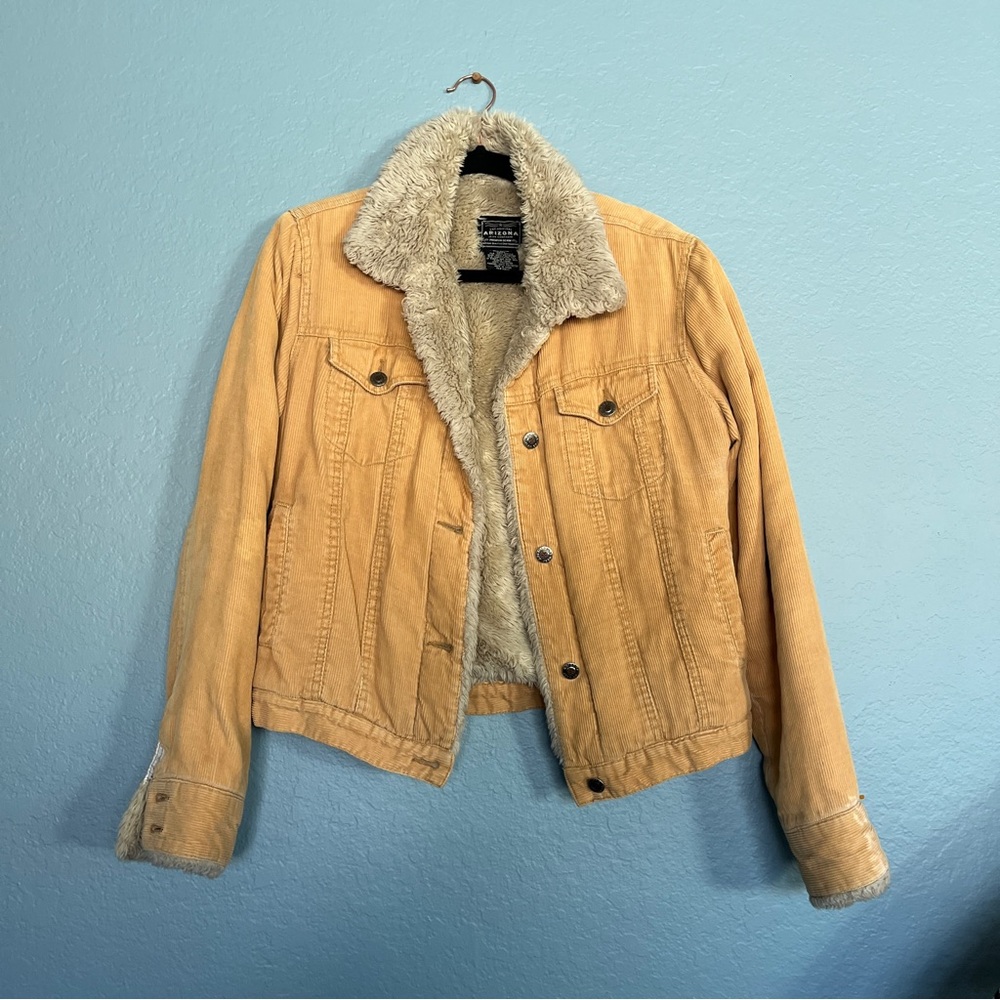 Arizona Jean Company Tan Sherpa Courdroy Jacket
